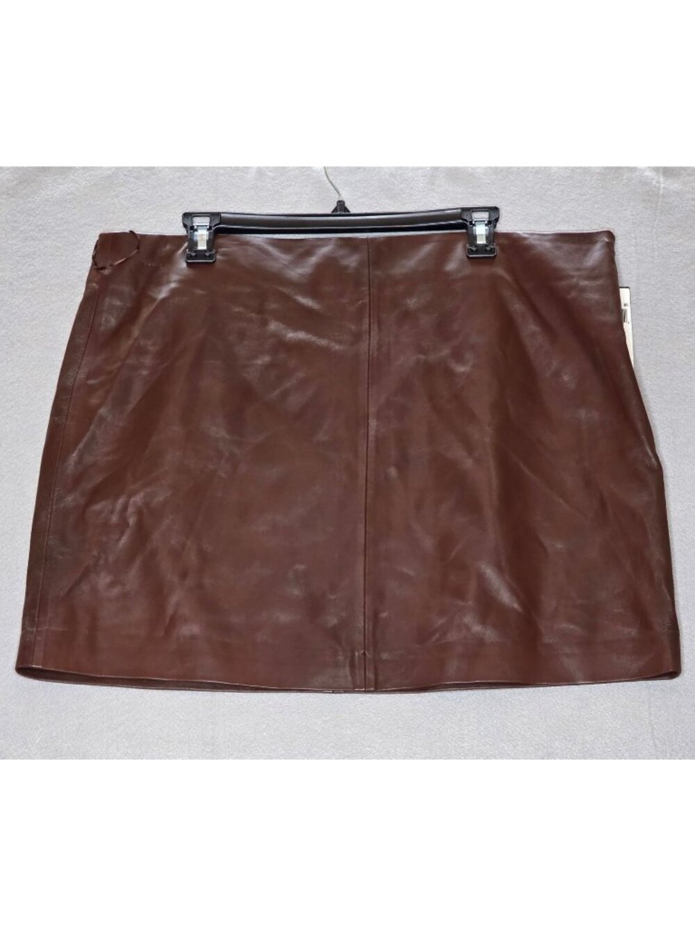 Lauren Ralph Lauren Lambskin Pencil Miniskirt - Brown